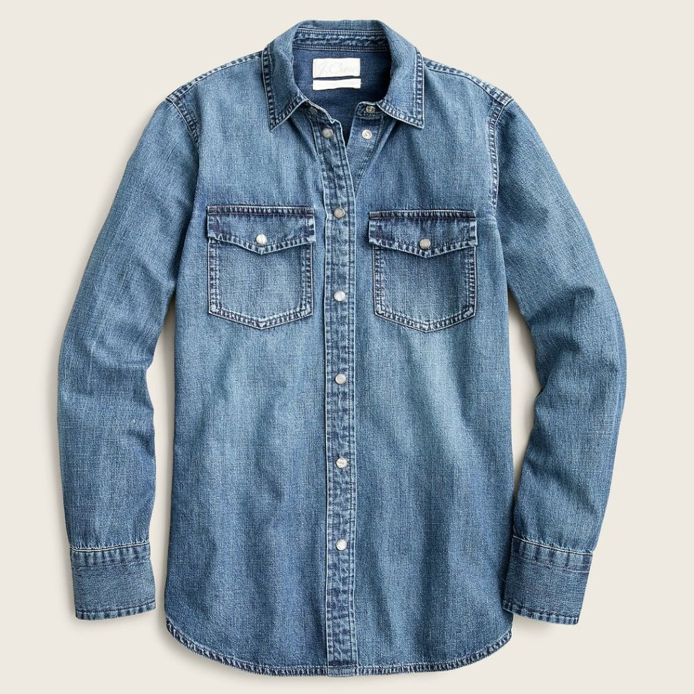 👚J.Crew Denim Shirt Size 0